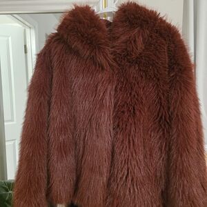 Wild Fable Plush Teddy Jacket - Deep Brown